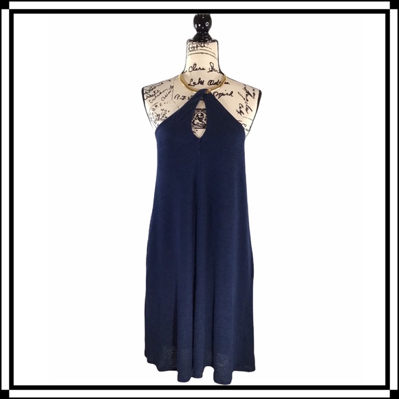 HEATHER - Halter Top Style Dress with Open-Back, Keyhole Neckline 100% Linen - Picture 1 of 16